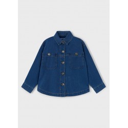 Sobrecamisa denim fluida -...