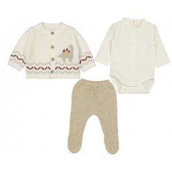 Conj. 3 peças tricô - duna vig