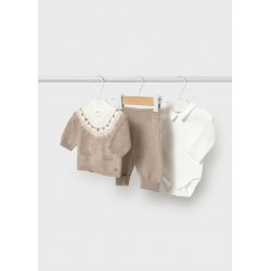 Conj. calça 3 peças tricô -...