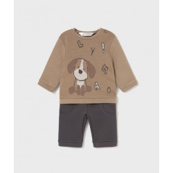 Conj. calça jacquard