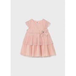 Vestido tule plissado