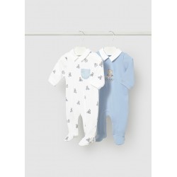 Pack 2 fatos bebé - azul ceu