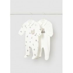 Pack 2 fatos bebé - cru