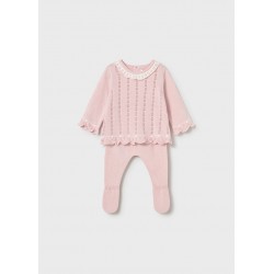 Conj.polaina tricot - quartzo