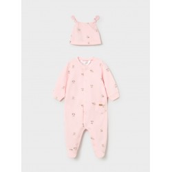 Fato bebé com gorro - rosa...